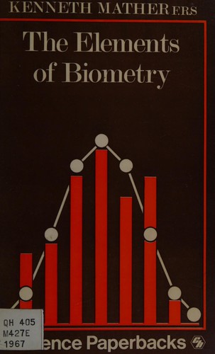 Cover for The elements of biometry.