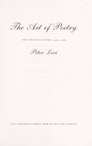 Cover for The art of poetry