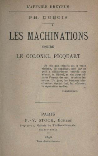 Cover for Les machinations contre le colonel Picquart