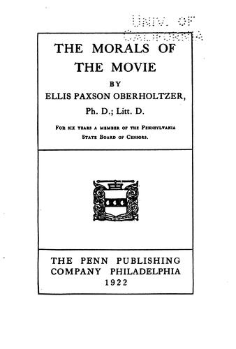 Cover for The morals of the movie