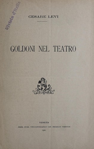 Cover for Goldoni nel teatro