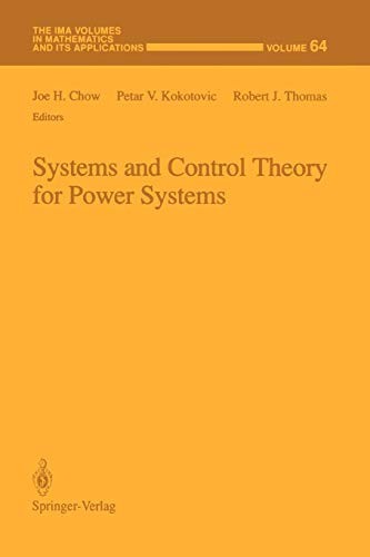 Cover for Systems and Control Theory For Power Systems