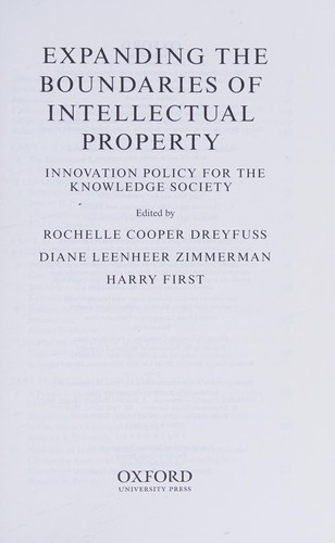 Cover for Expanding the boundaries of intellectual property