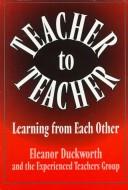 Cover for Teacher to teacher
