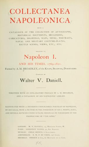 Cover for Collectanea Napoleonica