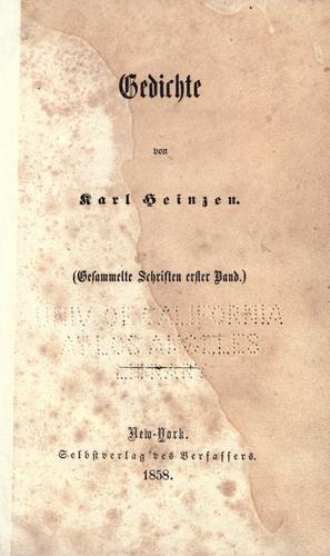 Cover for Gedichte