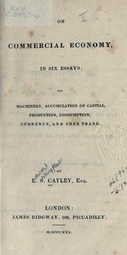 Cover for On commercial economy