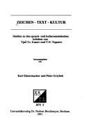 Cover for Zeichen, Text, Kultur