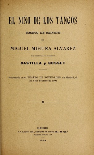 Cover for El nin o de los tangos