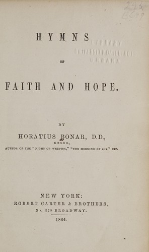 Cover for Hymns of faith and hope [First series]