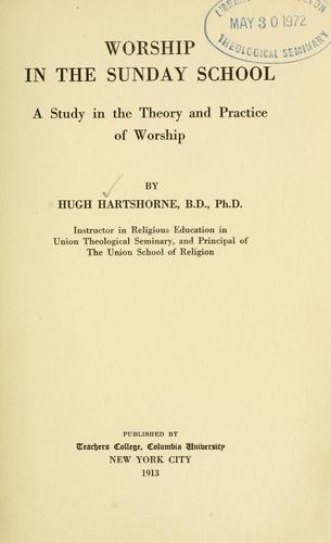 Cover for Worship in the Sunday school
