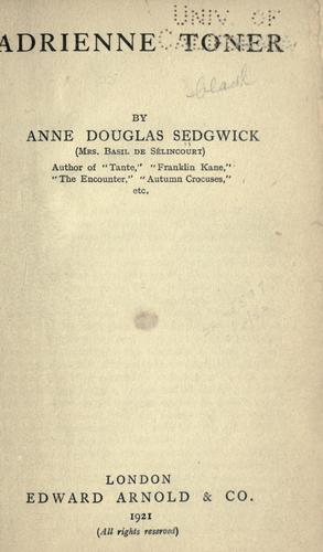 Cover for Adrienne Toner