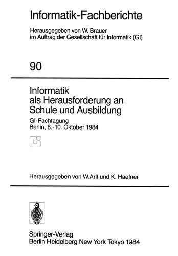 Cover for Informatik als Herausforderung an Schule und Ausbildung