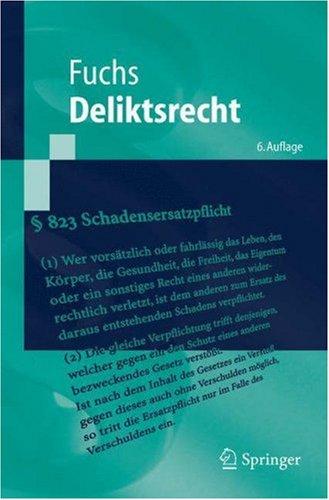 Cover for Deliktsrecht (Springer-Lehrbuch)