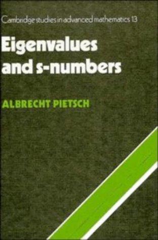 Cover for Eigenvalues and s-numbers