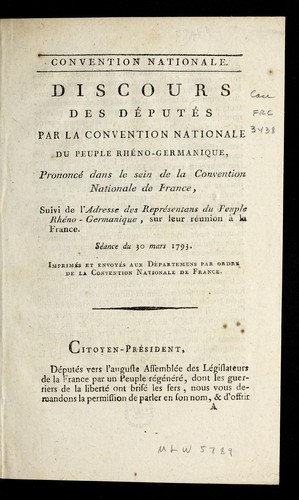 Cover for ... Discours