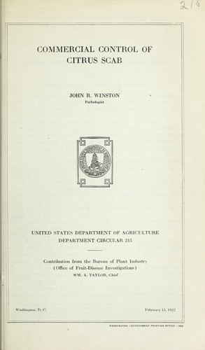 Cover for Commercial control of citrus scab