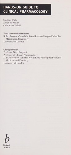 Cover for Ha nds-on guide to clinical pharmacology