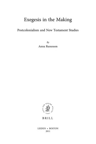 Cover for Exegesis in the making
