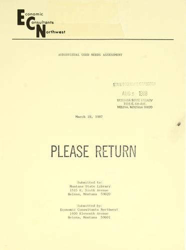 Cover for Audiovisual user needs assessment