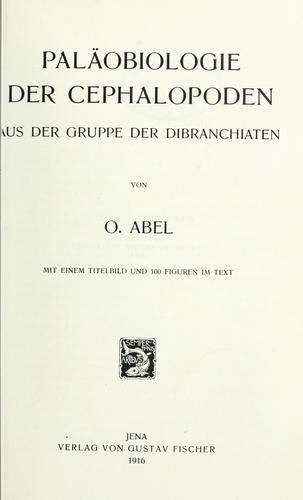 Cover for Paläobiologie der Cephalopoden aus der Gruppe der Dibranchiaten