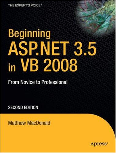 Cover for Beginning ASP.NET 3.5 in VB 2008: From Novice to Professional, Second Edition (Beginning: from Novice to Professional)