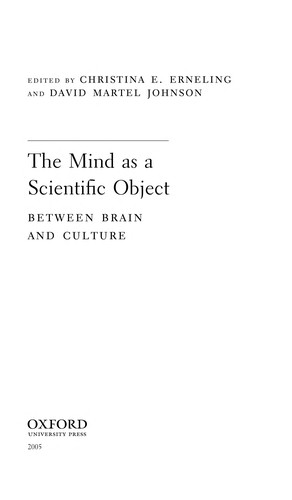 Cover for The mind as a scientific object