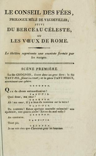 Cover for Le conseil des fées