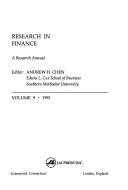 Cover for Research in finance