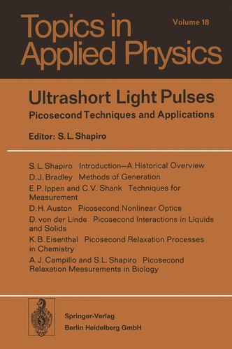 Cover for Ultrashort light pulses