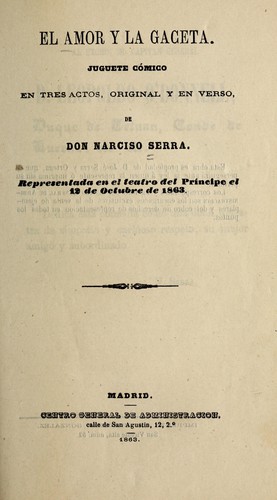 Cover for El amor y la gaceta