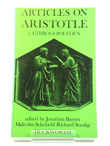 Cover for Articles on Aristotle: vol. 2 Ethics and Politics