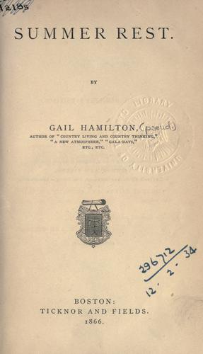 Cover for Summer rest