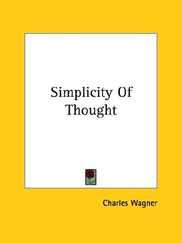Cover for Simplicity of Thought