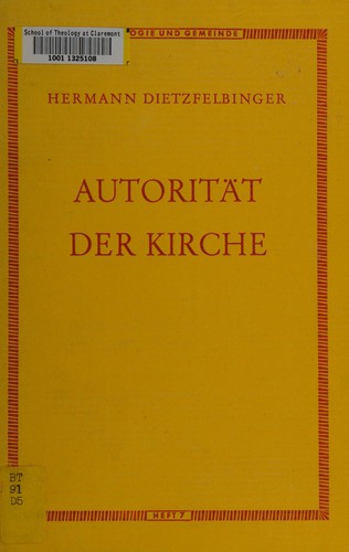 Cover for Autorität der Kirche