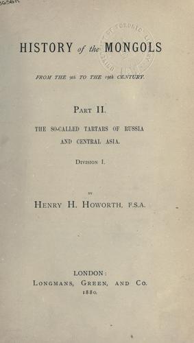 Cover for History of the Mongols