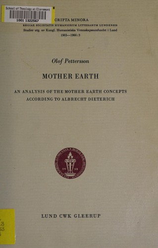 Cover for Mother Earth.