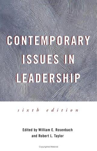 Cover for Contemporary issues in leadership