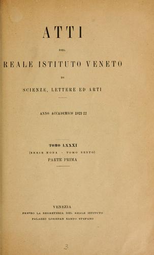 Cover for Atti.