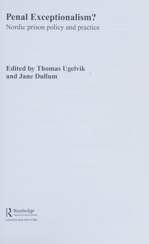 Cover for Nordic prison practice and policy, exceptional or not?