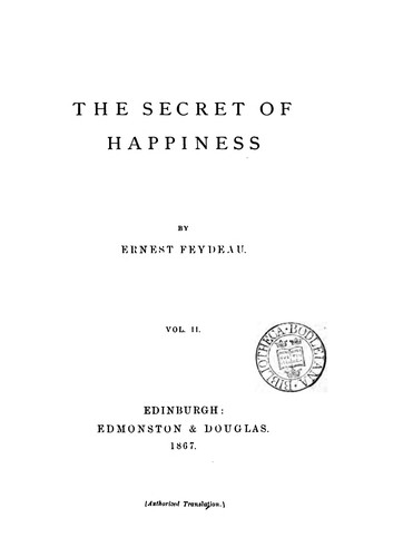 Cover for The secret of happiness