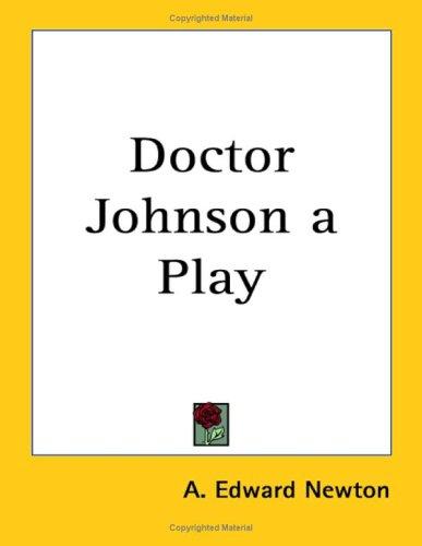 Cover for Doctor Johnson a Play