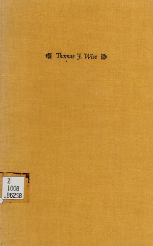 Cover for A Suppressed critique of Wise's Swinburne transactions