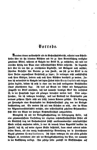 Cover for Encyclopädie der Rechtwissenschaft in systematischer und alphabetischer ...