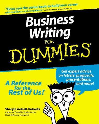 Cover for Business Writing for Dummies