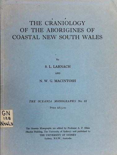 Cover for The craniology of the aborigines of coastal New South Wales