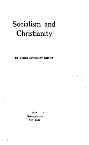 Cover for Socialism and Christianity