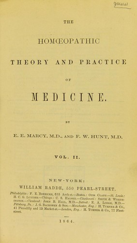 Cover for The homœopathic theory and practice of medicine