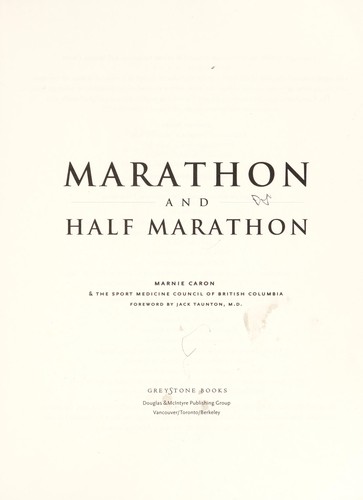 Cover for Marathon and half marathon
