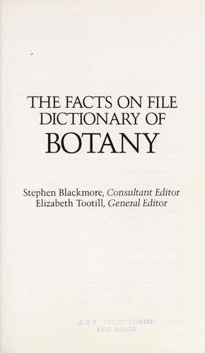 Cover for The Facts on File dictionary of botany